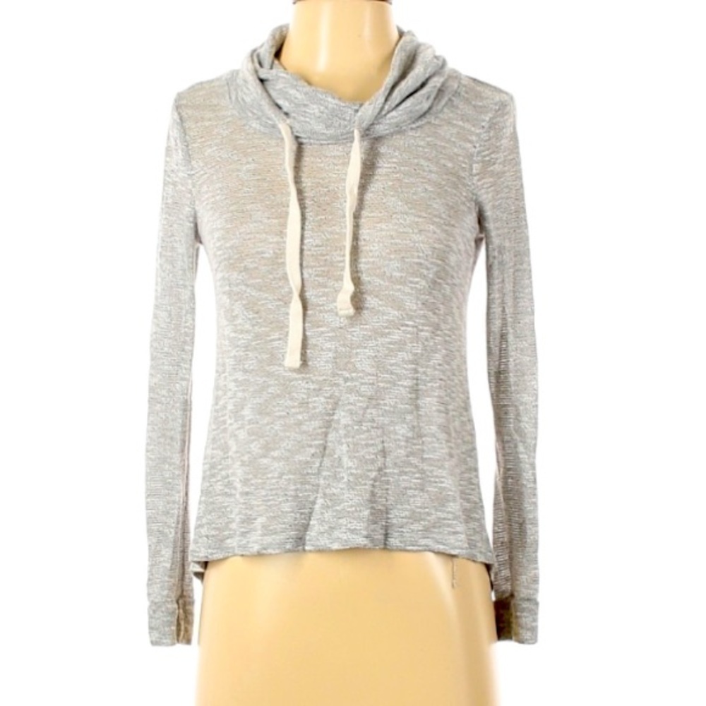 Inspired hearts Casual bunch neck long sleeve knit pullover grey small